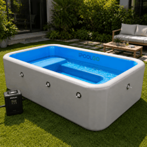 Ipoolgo Hot Rectangular Pool 7 Ipoolgo Hot Rectangular Pool for sale in backyard setting with spacious family-size design