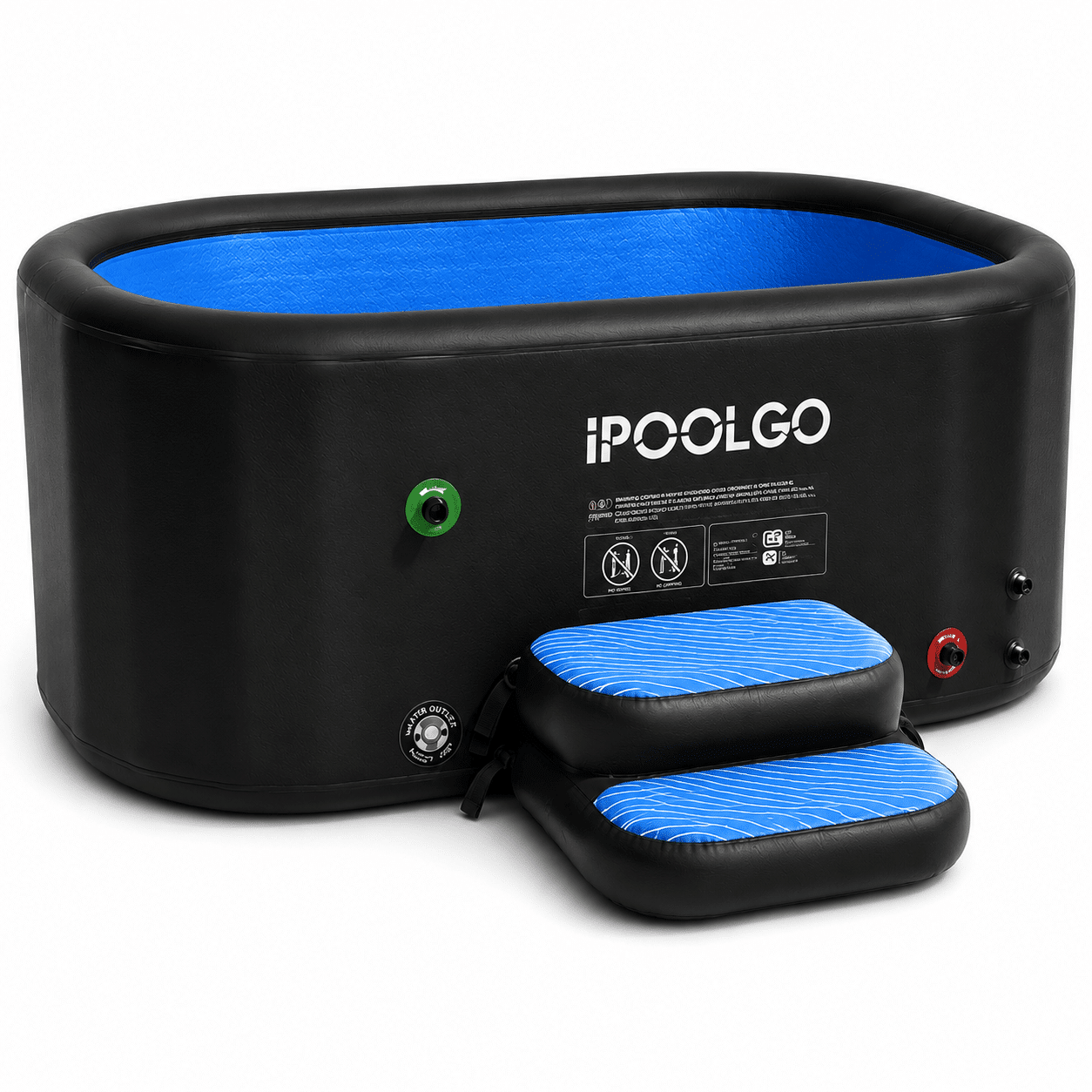 Rectangular Ipoolgo Ice Baths 3 Ipoolgo rectangular inflatable ice bath for sale at IpoolgoHub